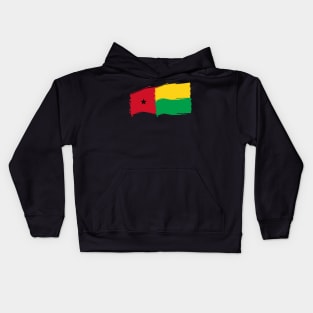 Guinea-Bissau painted flag Kids Hoodie